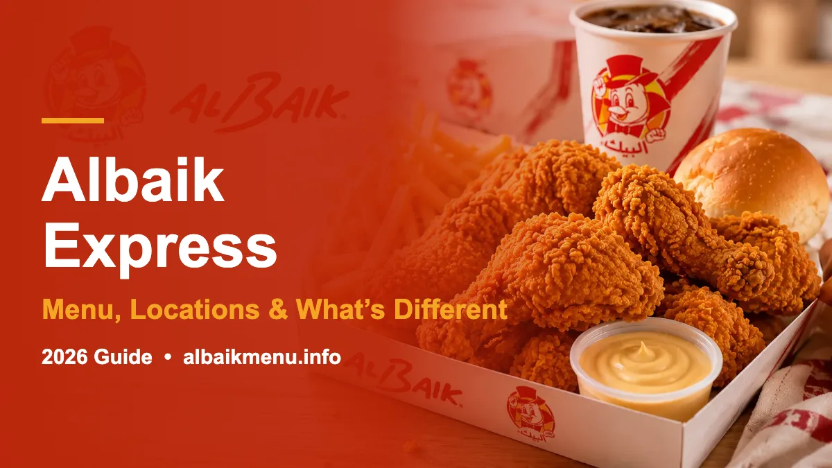 Albaik Express menu and locations guide 2026